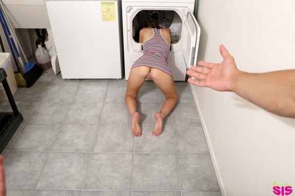 Nina stuck in the dryer
